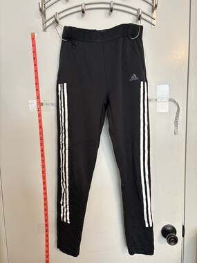 adidas Women's Black 3-Stripe  pants Zippered Pockets